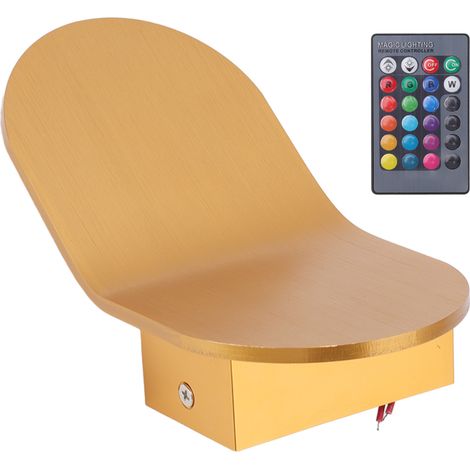 Applique murale LED en aluminium, style épuré, lumière chaude RGB, télécommande, style moderne, idéale pour bureau, chambre ou cuisine. (1/5)