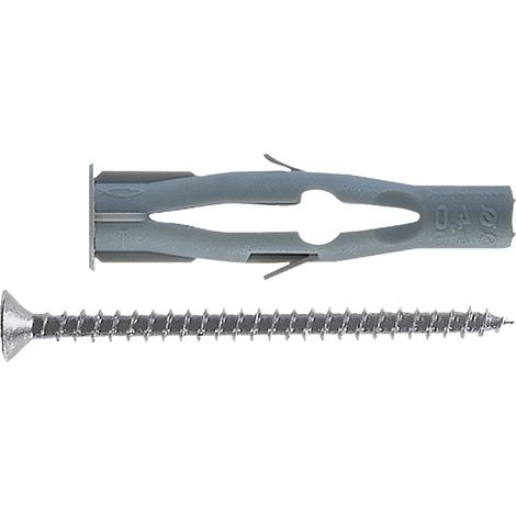 TASSELLO NYLON CON VITE 'FU-V' FU 6x45V Ø  6 x 45-vite 3,5x55 mm- 100 pezzi  - FISCHER