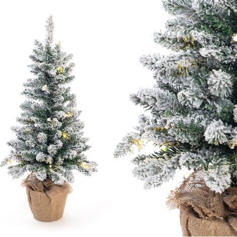 Ferme de Noël artificielle à feuilles persistantes LED  Vert  (1/5)