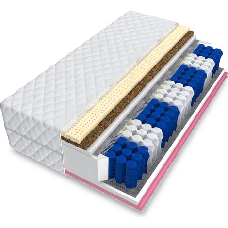 Matratze LIVE 7 Zonen 180x200 H3 Latex VISCO Memory Kokos Taschenfederkern 21cm (1/5)