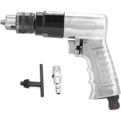 Pneumatic Drill -3/8" 1700rpm High-speed Pneumatic Drill Reversible Rotation Air Drill Tool for Hole Drilling (1/5)