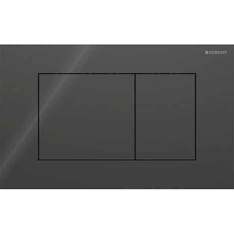 Placca Geberit Sigma40 Square Vetro Nero Doppio Tasto  115.629.SJ.1 Vetro Nero