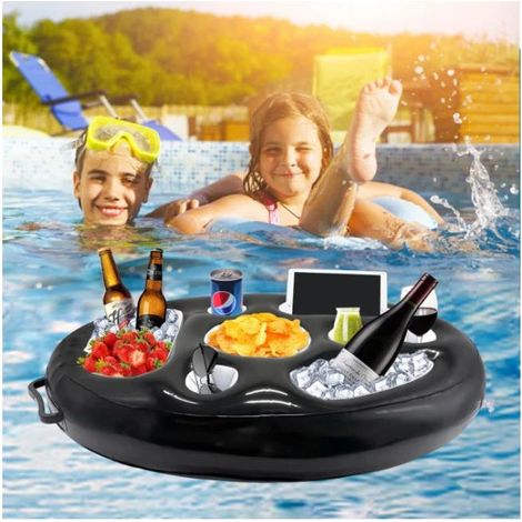 Aufblasbarer Getränkehalter, schwimmende Poolbar, Becher (1/5)