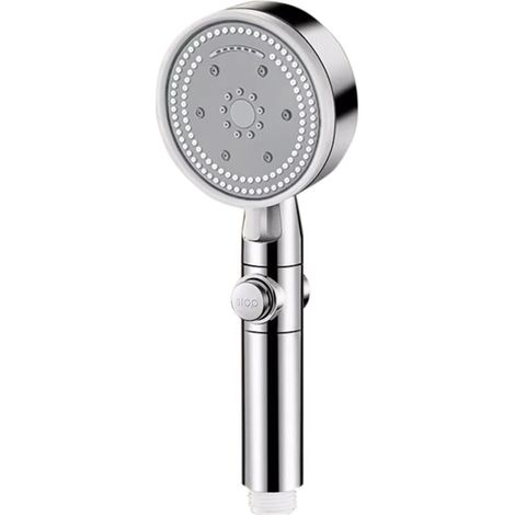 Pommeau de douche haute pression à économie d'eau, 8 types de jets, pommeau de douche anticalcaire pour bain et spa, pommeau de douche haute pression pour massage (1/4)