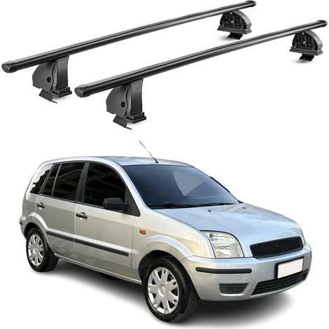 OMAC Stahl Dachträger Querträger Ford Fusion 2002-2012 – TÜV / DIN 75302:2019 – Abschließbar – Max. 75 kg – 2 Stangen – Schwarz (1/5)