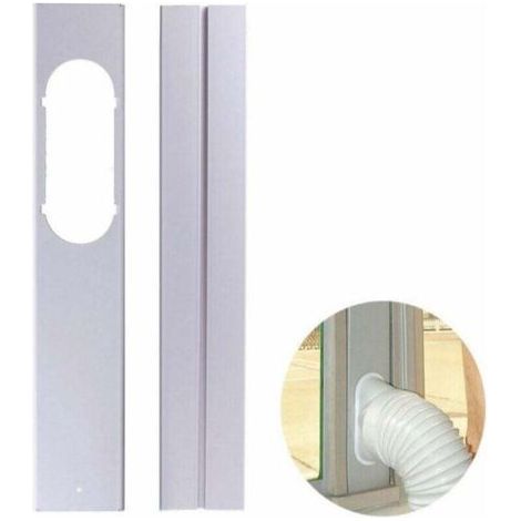 BUNTHAUS PA AIPERQ Plaque d'étanchéité rétractable à déflecteur à trois étages pour climatiseur mobile intégrée dans la plaque de cadre de fenêtre - hauteur réglable 55-110 cm, 5510, ouverture 7,520 c (1/4)