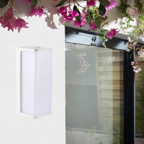 Applique Led Luce Bianca Lampada Da Muro 10 Watt Interno Esterno Ip65 Bianco (1/4)