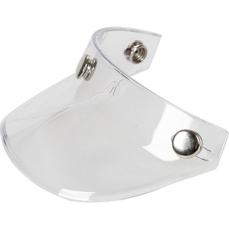 Visière universelle à 3 boutons-pression rabattable pour casque de moto à visage ouvert (1/5)