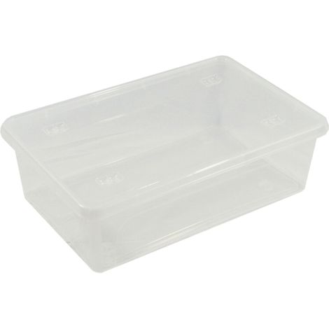Caja transparente multiusos con tapa 29 l, 58,5 x 39 x 17 cm (1/4)