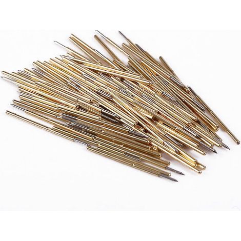 100 Stück Federprüfspitzen P50‑B1 0,68 mm runde Pogo-Pin-Metallnadeln Werkzeuge