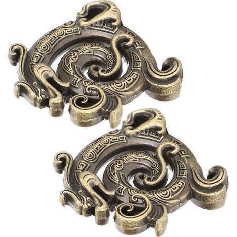 Lot de 2 porte-encens pour bâtonnets de bois de santal, brûleur en alliage, ornements en forme de dragon pour la méditation et le yoga (bronze) (1/5)