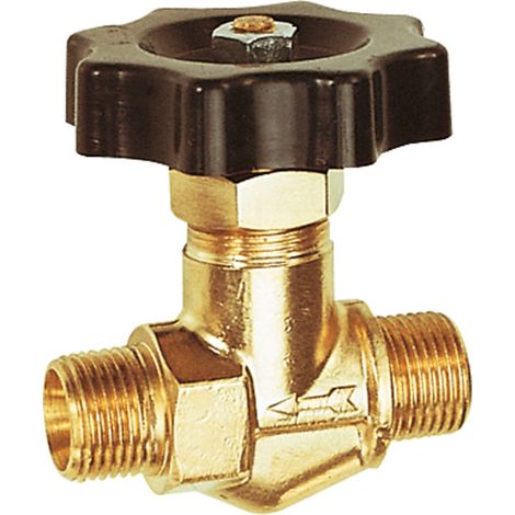 Riegler Absperrventil, Messing, AG, G 3/8, DN 8 (1/4)