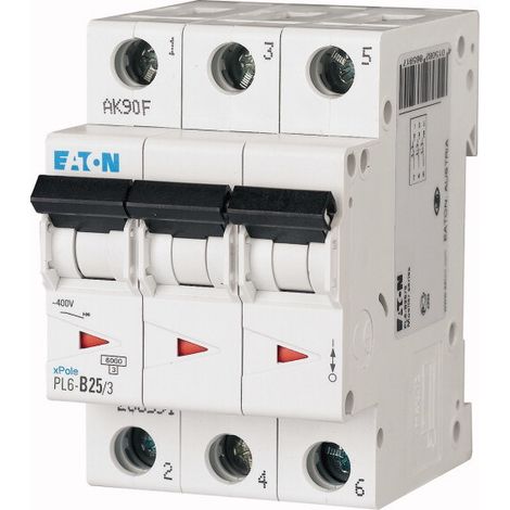 Interruttore di sovracorrente 6kA PL6-B25/3