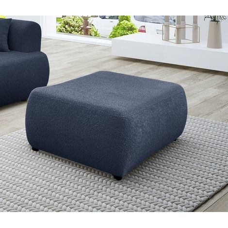 Polsterhocker Designerhocker Hocker ANIKE in Stoff Now or Never Dunkelblau (1/3)