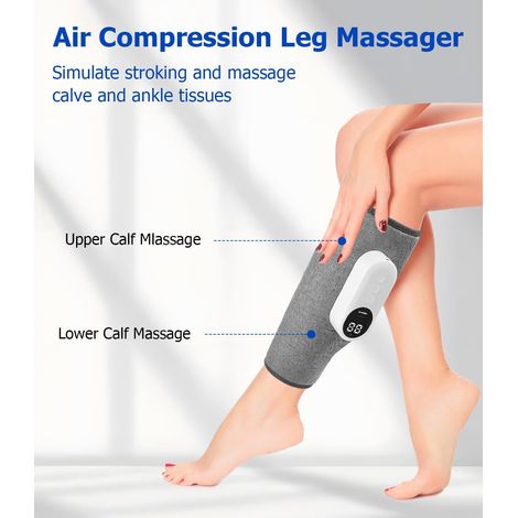 Massaggiatore per gambe riscaldato – Massaggiatore per piedi e polpacci senza fili, pressione dell'aria rilassante, circolazione migliorata e lenisce le gambe stanche, ricaricabile tramite USB-C (1/4)