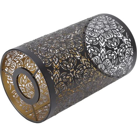 Lampshade for Table Lamps, Cylindrical Lampshade Bedside Lamp with Openwork Carving Process for Bulbs E27 E26 (1/5)