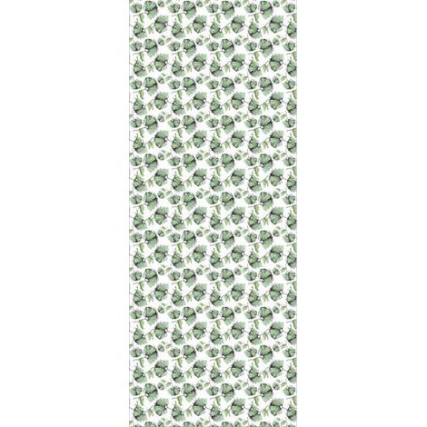 Panneau mural douche en alu-composite VIPANEL - Inspiration Nature Décor Coquelicots Vert - Finition Mat Perle - 100x255cm (1/5)