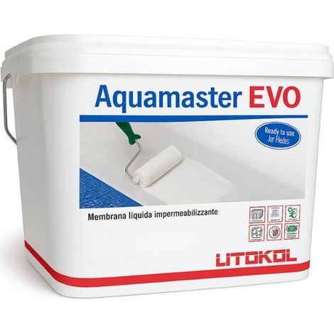 Membrana Liquida Fibrorinforzata da 5 Kg pronta all'uso - Ottima barriera protettiva contro l'acqua applicabile su pareti e pavimenti, interni ed este (1/5)
