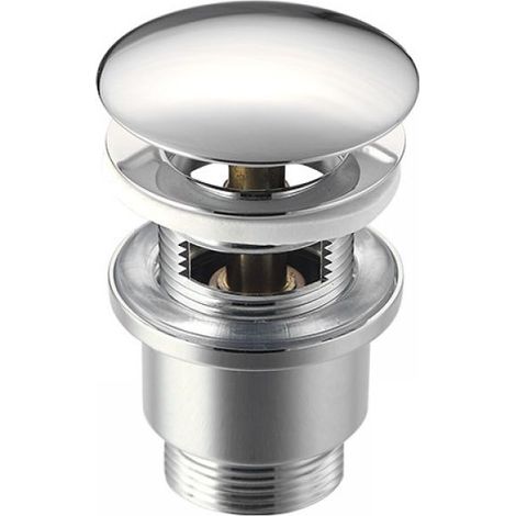 Bonde Lavabo - Raccord G1 1/4 Pouces - Avec Trop-plein - Pour Lavabo et Bidet - En Acier Inoxydable - 1 Pièce