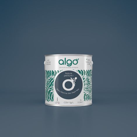 Peinture écologique Algo - Bleu Marine des Sept Iles - 2L / Velours (1/2)