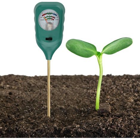 Testeur Humidité Plante, Testeur de Sol 3 en 1 pour Sol Humidité/Fertilité/pH pour Entretien Plantes, Soil Ph Tester, Humidimètre pour Jardinage, Pelouse, Jardin, Agriculture, Pas Besoin de Batterie (1/5)