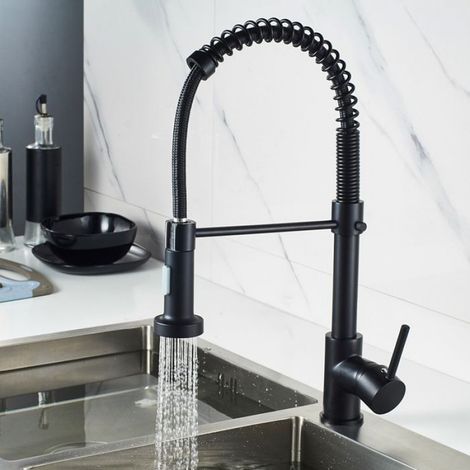 Robinet Mitigeur Cuisine - Pivot 360° - Laiton - 2 Modes Pulvérisation - Économie Eau - 1 Pièce (1/5)