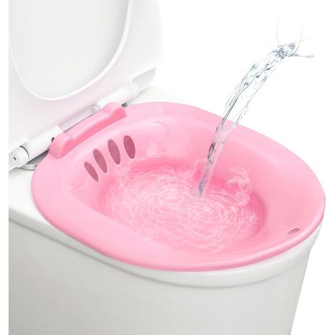 Faltbares Sitzbad für die Toilette, tragbares Sitzbadbecken zum Einweichen von Sitz für die Toilette, Perinealbadewannen zur Linderung von Hämorrhoiden (1/5)
