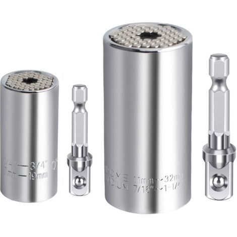 Clé à Douille Universelle 7-32mm Manchon Multifonctionnel Chrome Vanadium Alliage Magic Sleeve Portfolio Tools Sleeve Head