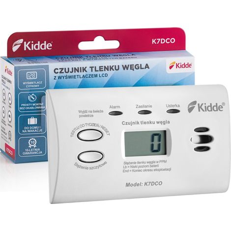 Detector de monóxido de carbono con pantalla KIDDE K7DCO