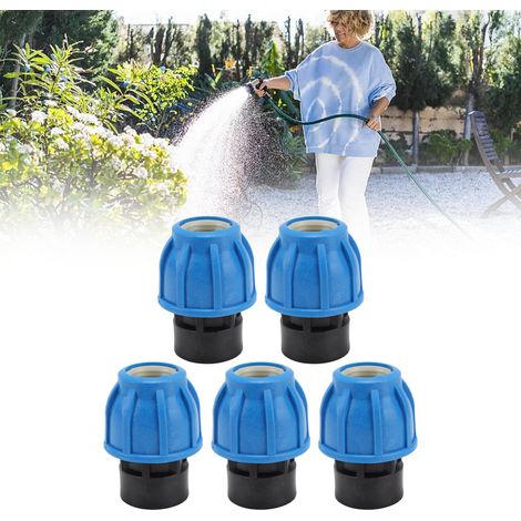 5 Stück/Verkauf von PE-Schnellkupplungen, Direktverschraubungen, Schnellkupplungen für PE-Kunststoff-Trinkwasserleitungen, Sanitärrohre und -fittings, 25G3/4 Direkt-Innengewinde-Fittings. (1/5)