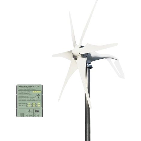 Générateur d'éolienne, puissance de sortie de 1000W, compatibilité polyvalente avec les batteries, 12V-a, Avec contrôleur MPPT-b, 1000W-e (1/2)