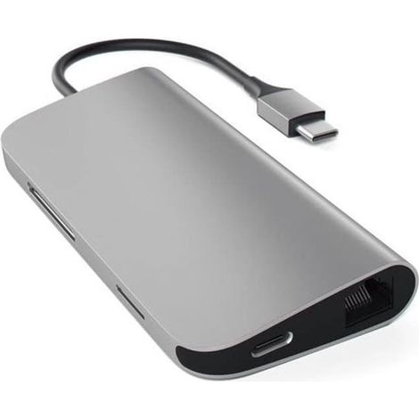 USB-C-Hub mit mehreren Anschlüssen,Dockingstation mit 4K-HDMI,60-W-PD-Ladefunktion,3 USB-A-Anschlüssen,Micro-/SD-Kartenleser,Space Grau (1/5)