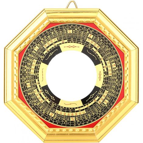 Miroir Feng Shui, Bagua Traditionnel Chinois - 13.5 cm/5.3in Miroir Vintage Ornement pour la Taoism Bouddhisme Protection Apporte Une Bonne Chance Aux Affaires (Convexe) (1/5)