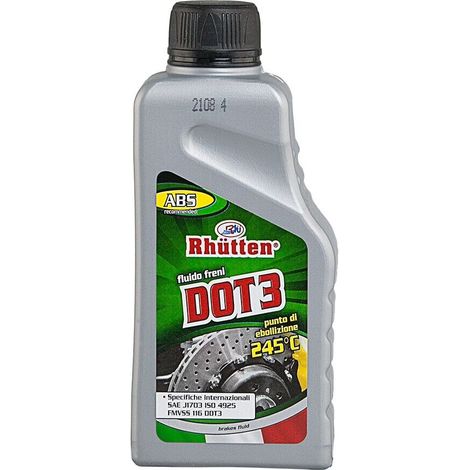 FLUIDO FRENI DOT 3 AUTO LIQUIDO 250 ML SET 5 PEZZI - RHUTTEN