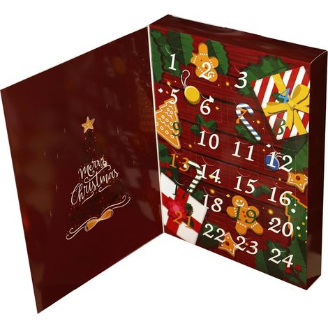 Boîtes Vides Calendrier de l'Avent, Vide 24 Jours Remplissable, Décorations de Noël, pour Filles Garçons Famille Amis (1/5)