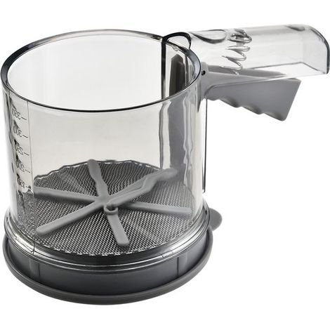 Setaccio manuale a doppia parete per farina/lievito in polvere, con maglia fine, grande capacità, strumento da forno per uso domestico e professionale. (1/5)