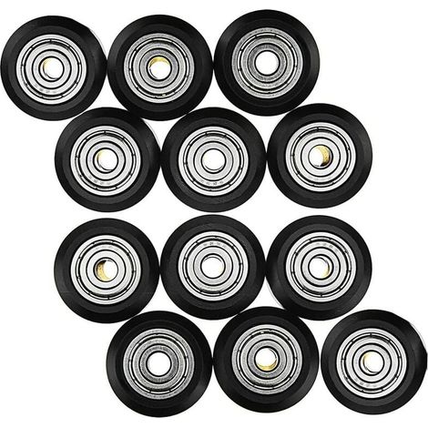 12 Pièces 3D Imprimante Modèles Poulie V-slot POM Poulie En Plastique Modèles Roulements à Billes V Roulement Poulie Passive roues Roulantes pour imprimante 3D, CR-10, CR-10S-LIAIKI (1/5)