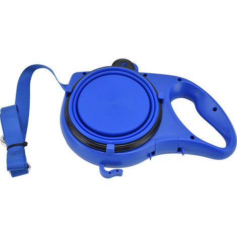 Laisse multifonction pour animaux de compagnie, creuse à l'intérieur, multicolore, légère et portable, pour petits chiens, bleue. (1/5)