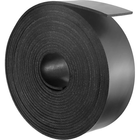 Neoprene Rubber Strips, Sheet and Plate 25mm x 1.5mm x 3m, Solid Roll for Non-Slip, Anti-Vibration, Insulation