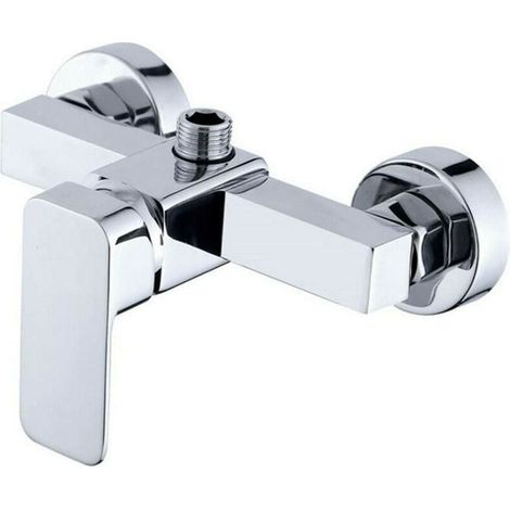 Robinet de douche thermostatique, mural chromé moderne avec mitigeur de douche pour eau froide et chaude (1/5)