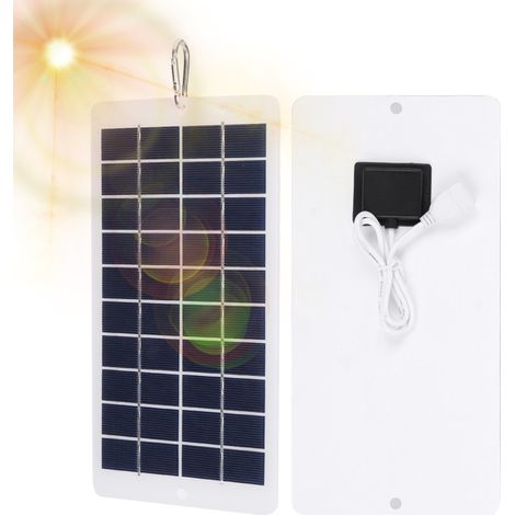 Panneau solaire 4,5 W 5 V étanche IP65, chargeur solaire haute efficacité en polysilicium avec port USB 5 V pour camping-cars, bateaux, toits et autres applications hors réseau (1/5)