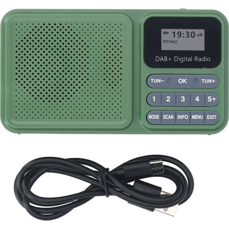 Ortviai Radio DAB+ Solaire avec Haut-Parleur Bluetooth 3 W, Lecteur USB/SD, Autonomie 8 h