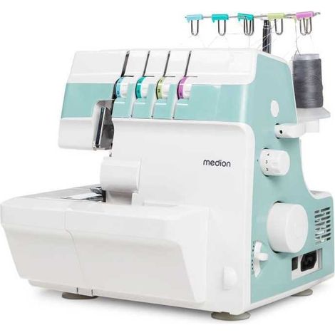 Overlock - MEDION - SO 90 - 91W - Tipo de Aguja 11, 14, 16 - 1200 rpm - LED - Turquesa (1/5)