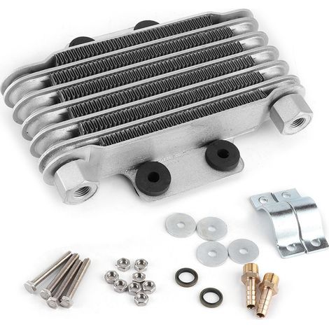 Radiateur de refroidissement d'huile moteur universel 6 rangs pour moto 125-250CC remplacement refroidisseur (1/5)