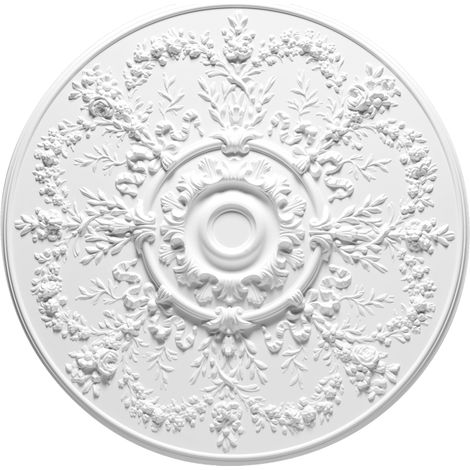 Orac – Rosace de plafond R64 – L95,2 x H4,8 cm – Pour espaces intérieurs – À peindre pour protection UV (1/10)