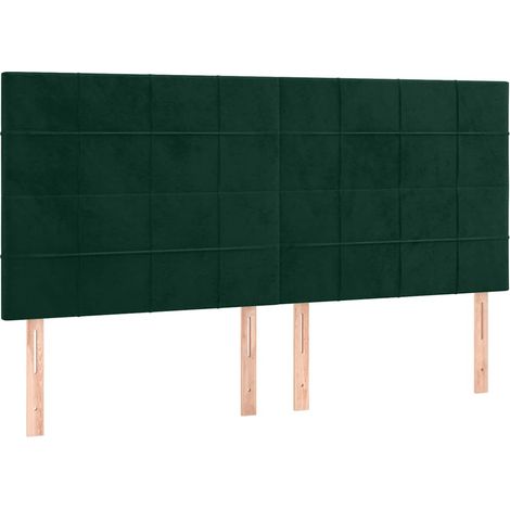 Maison Exclusive - Testiera Verde Scuro 200x5x118/128 cm Velluto