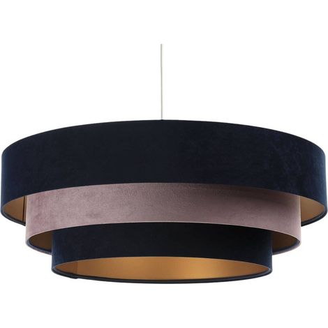 Suspension triniti - Noir intérieur pourpre et doré