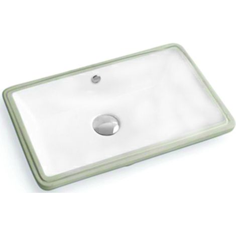 lavabo de encastrar cerámico 54x34x18,5 cm, Blanco