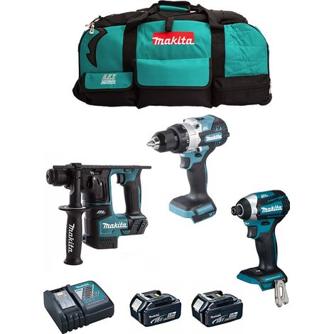 MAKITA Kit MK308 (DHP486 + DTD154 + DHR171 + 2 x 5,0 Ah + DC18RC + LXT600) (1/5)