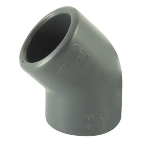 Coude PVC pression 45° diamètre 40 mm, femelle femelle